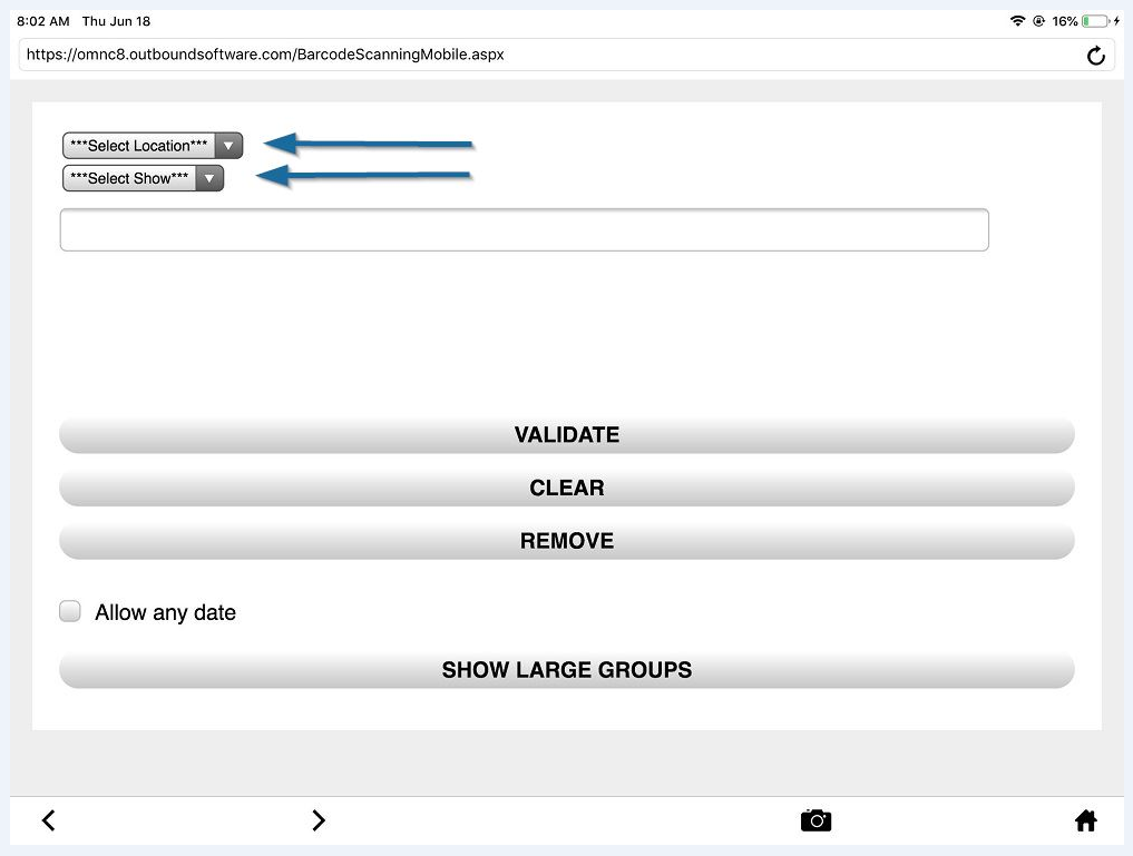 Outbound: How to Use SwipeTrack for Scanning Barcoded Tickets for Check-In