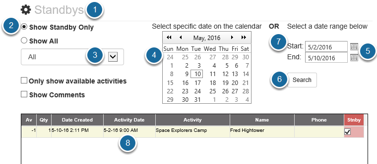 Outbound/Ascent: How to Use the Standby Feature