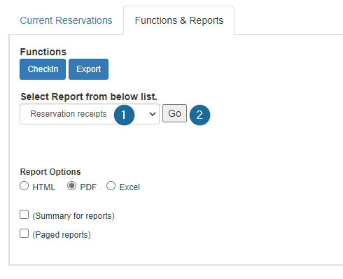 Outbound/Ascent: How to Run Reservation Receipts Reports