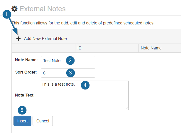 Outbound: How to Add or Edit Predefined External Notes