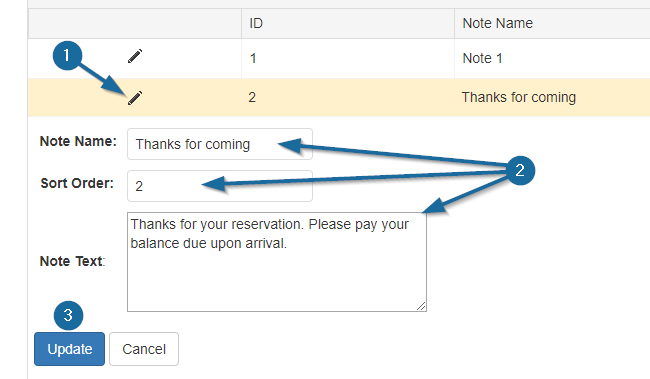 Outbound: How to Add or Edit Predefined External Notes