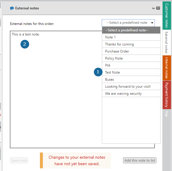 Outbound: How to Add or Edit Predefined External Notes
