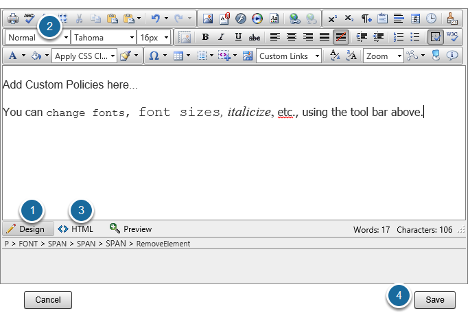 Outbound/Ascent: Custom Tab - How to Add and Edit Custom Policies